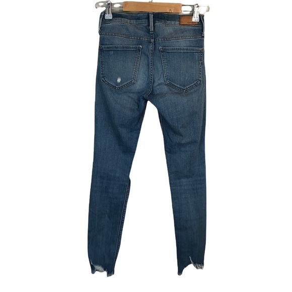 Express Ripped Midrise Ankle Legging Size 00 - Picture 3 of 5